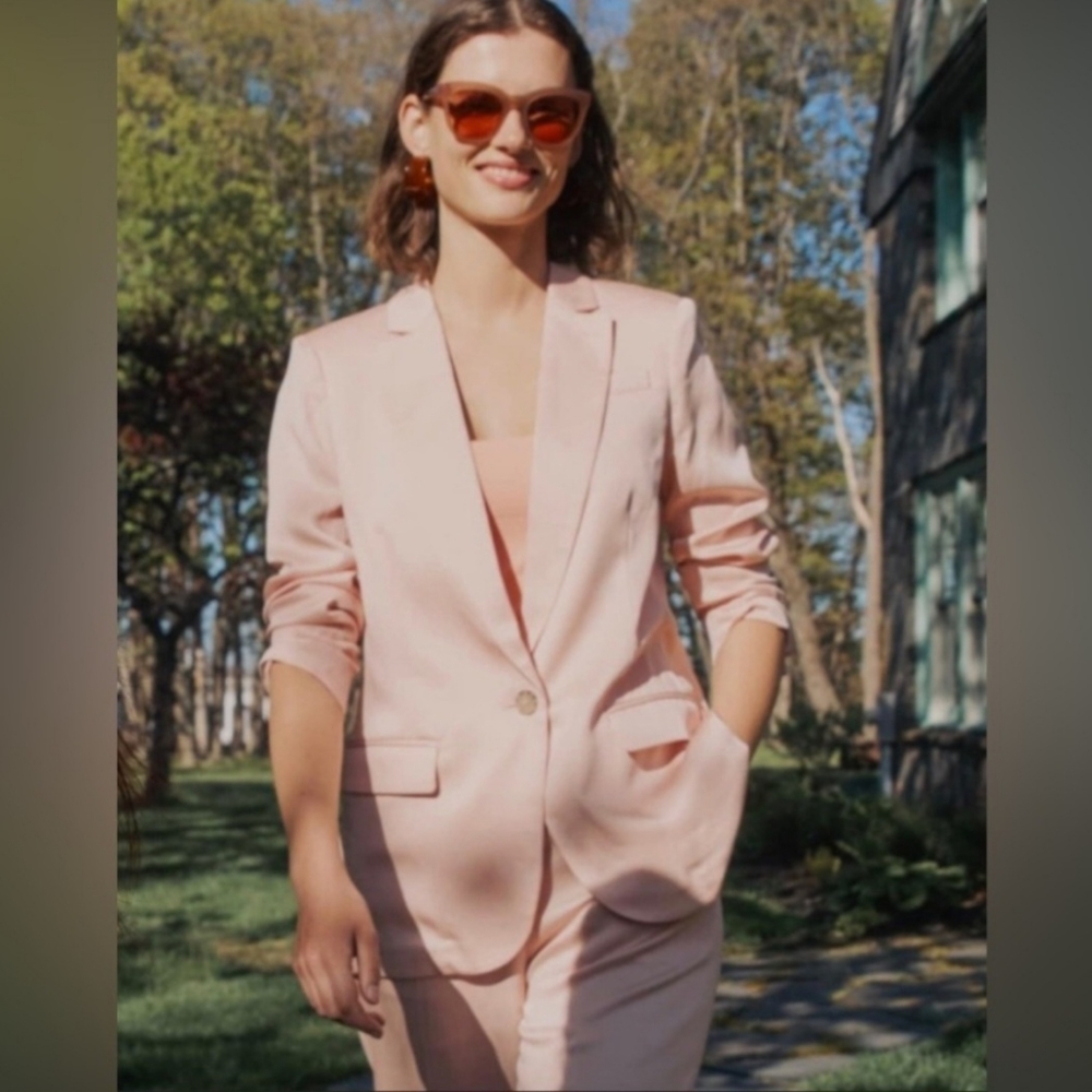 J. Crew Alfie blazer in Gramercy twill BK024 pink NWT Size 6